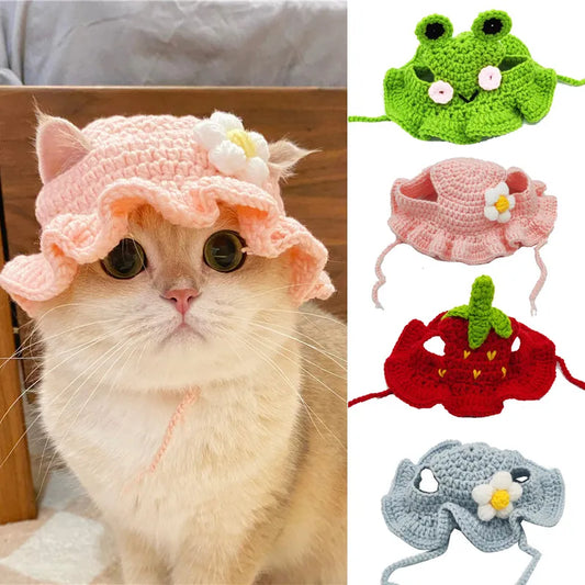 "Cozy Whiskers" Soft Crochet Cat Hat