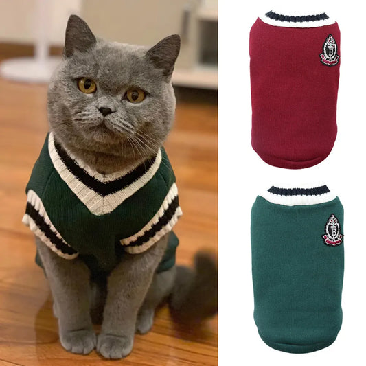 "Purrfect Paws Pullover" Cat Vest