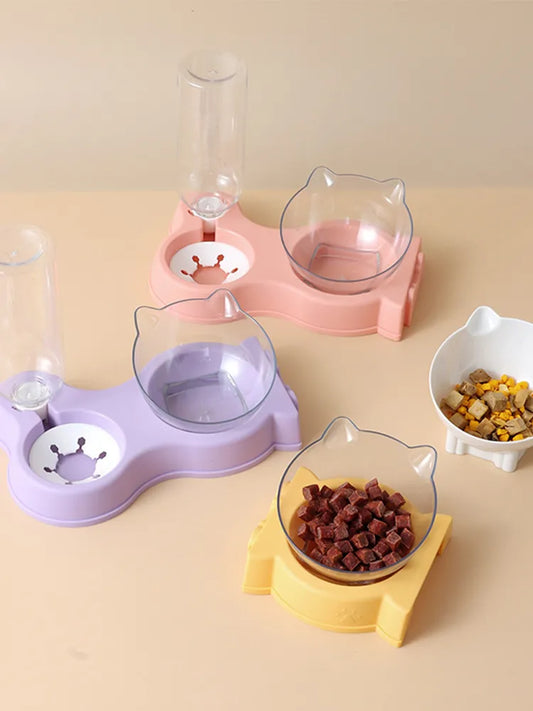 Purrfect Pet Cat Food Bowl Automatic Feeder All-in-One