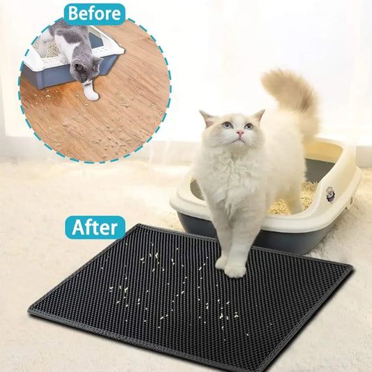 "PawSweep Double Layer Litter Mat"